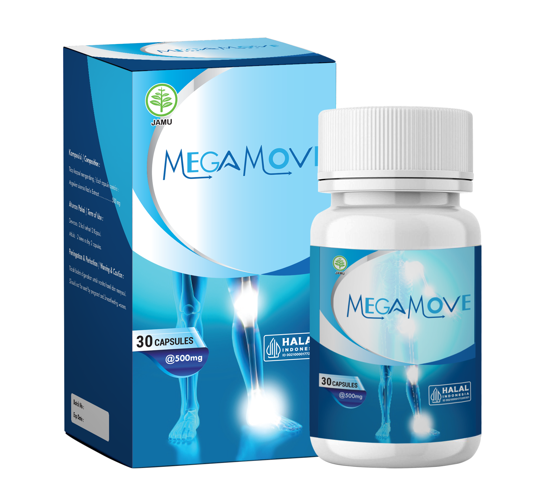 Megamove - Suplemen herbal untuk mendukung mobilitas sendi